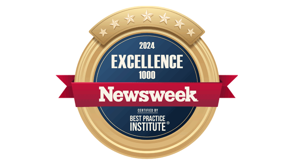 newsweek excellence award winner, 2024 top 1000 companies award logo